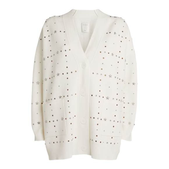 Sandro Stars Embellished Oversized Cardigan - Picture 4 of 17